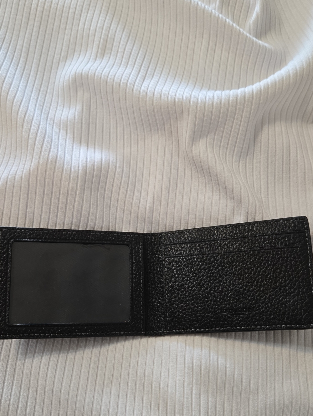 Coach Embossed Leather Insert Bifold Wallet Card Holder in Black - Picture 2 of 2